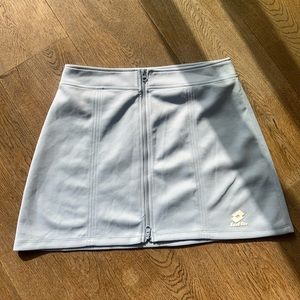 Light Blue Zip Up Skirt
